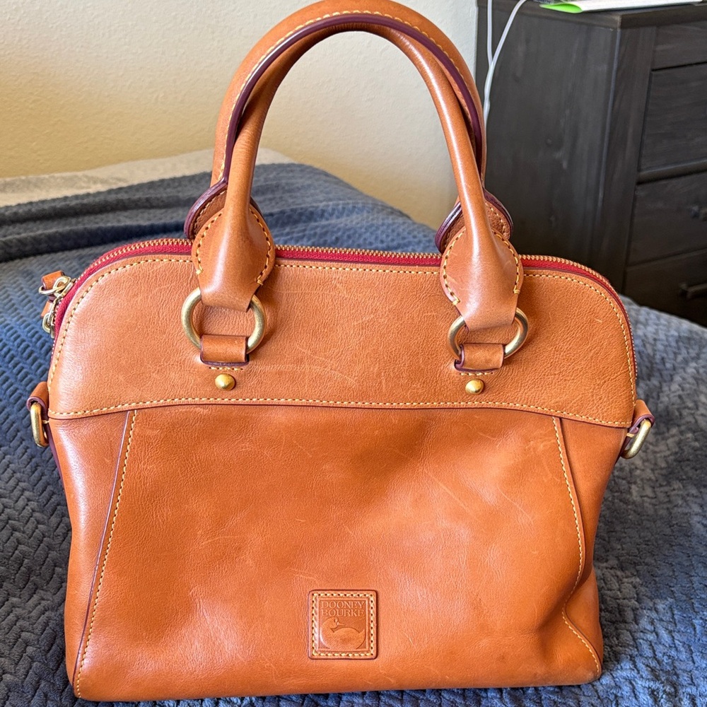 Dooney & Bourke Cognac Leather Satchel